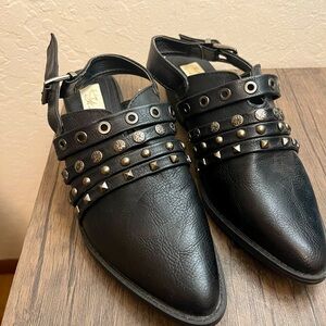 Vintage Havana healed sling back mules size 8